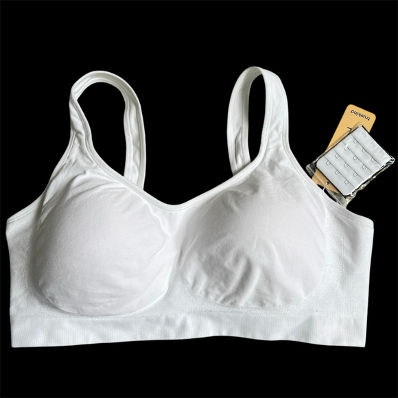 Truekind Shaper Bra Daily Comfort Wireless White Size XL New With Bra Extender - Picture 1 of 7
